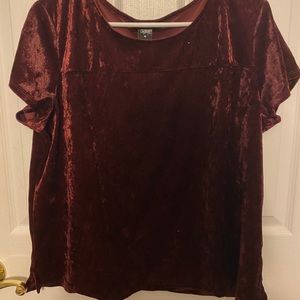 velvet red top